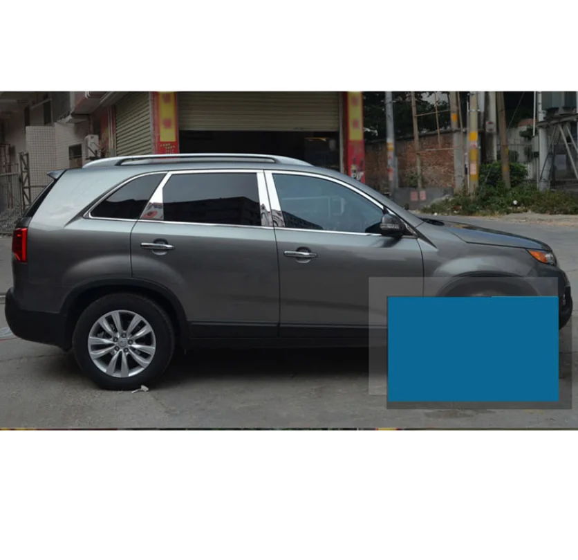 Нержавеющая сталь окна автомобиля планки для kia sorento 2009 2010 2011 2012 2013