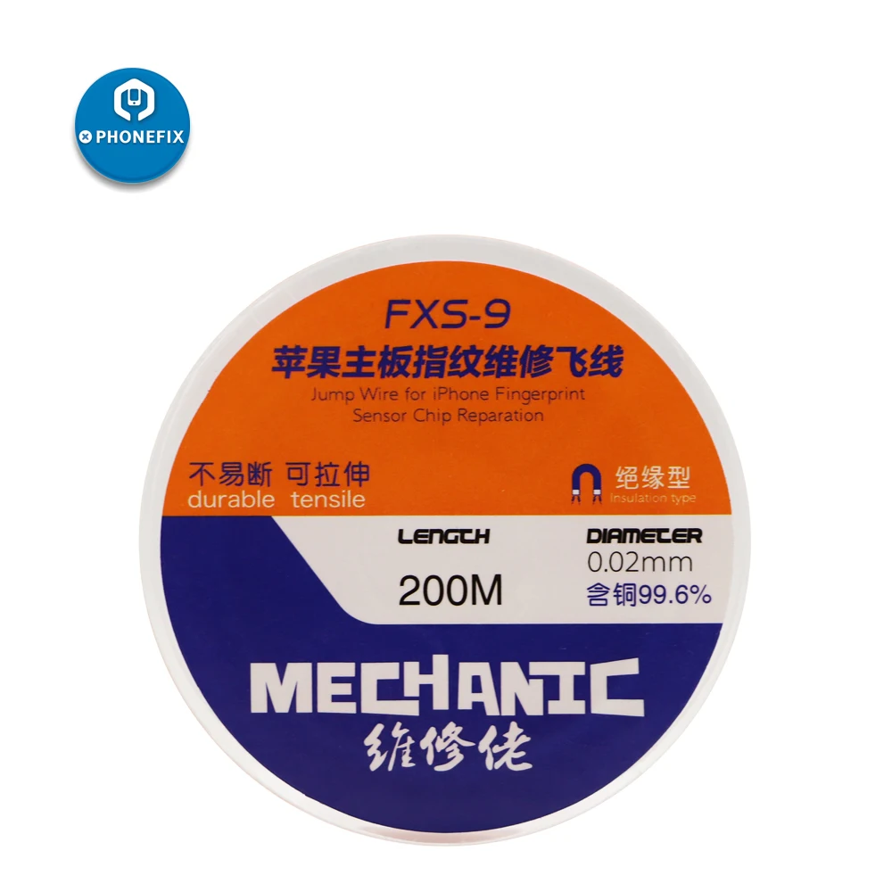 Mechanic Phone Motherboard Fingerprint Flying Line Pen Repair for iPhone Motherboard Chip Jumper Wire 0.01mm 0.02mm FX-9 FXS-9