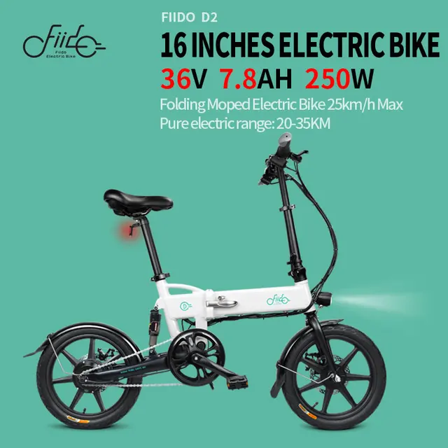 fiido d2 folding moped electric bike