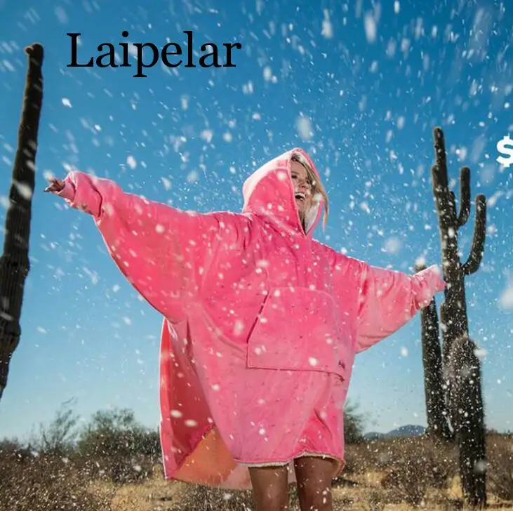 Laipelar толстовки Толстовка для женщин флисовый пуловер Femme зимнее домашнее одеяло с рукавами пальто удобные пальто Sudadera Mujer