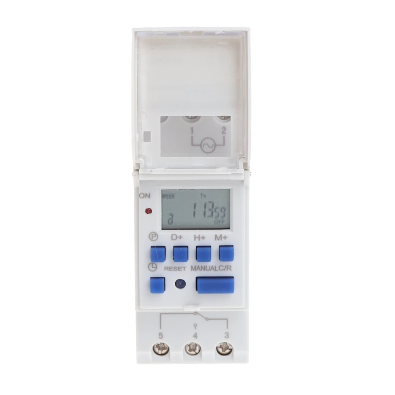 

AC 220V 16A Digital LCD 7-Day Programmable Timer Time Relay Switch