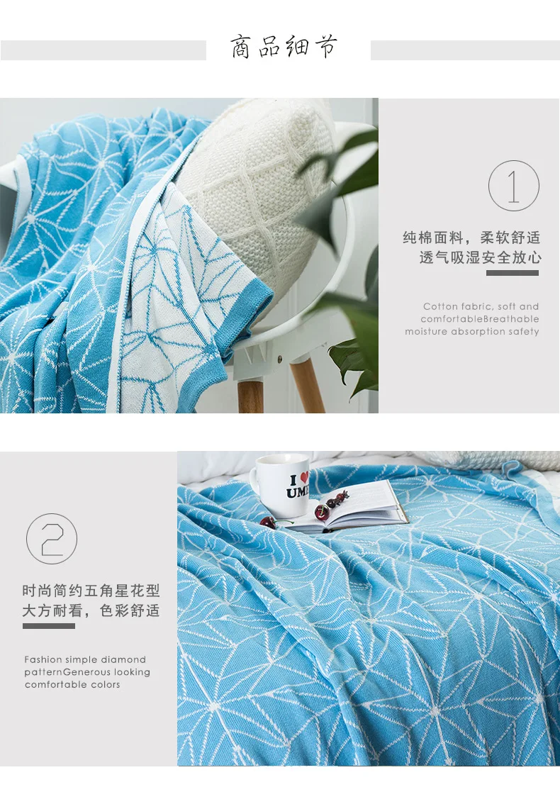 Betty Boop Rueijing Textile INS Hot Selling Thick Thread Blanket Hand-woven Knitted Yarn Sofa Cover Blanket Photography