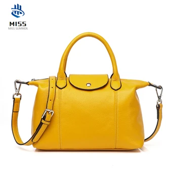 

2019 new women's bag Luxury first layer of yak leather design handbags Casual wild handbag Shoulder Messenger Bag