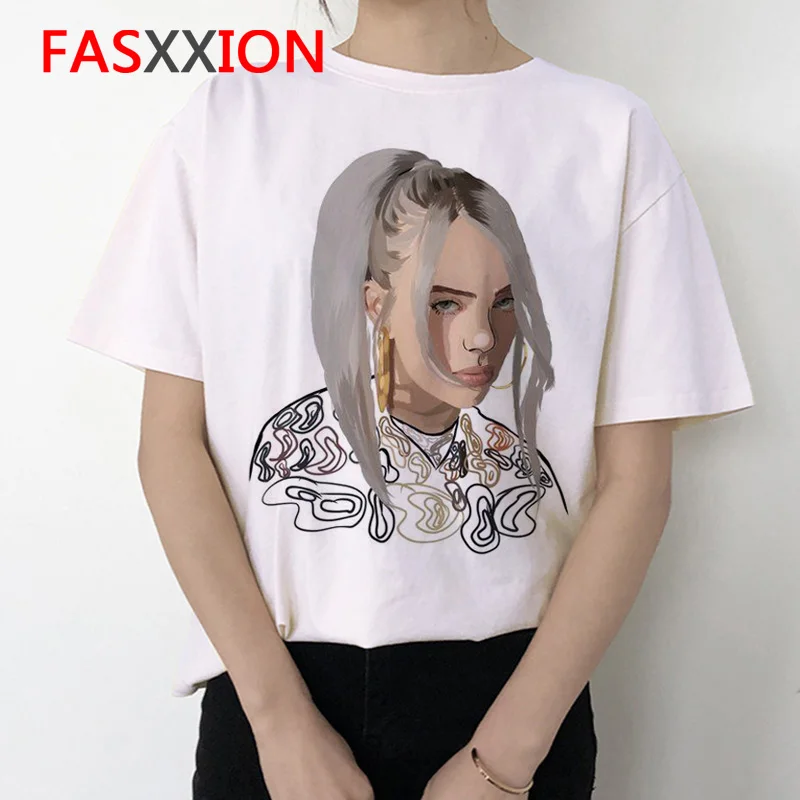 Billie Eilish Футболка женская хип-хоп ulzzang корейский стиль harajuku футболка новая одежда модная футболка 90s летний графический