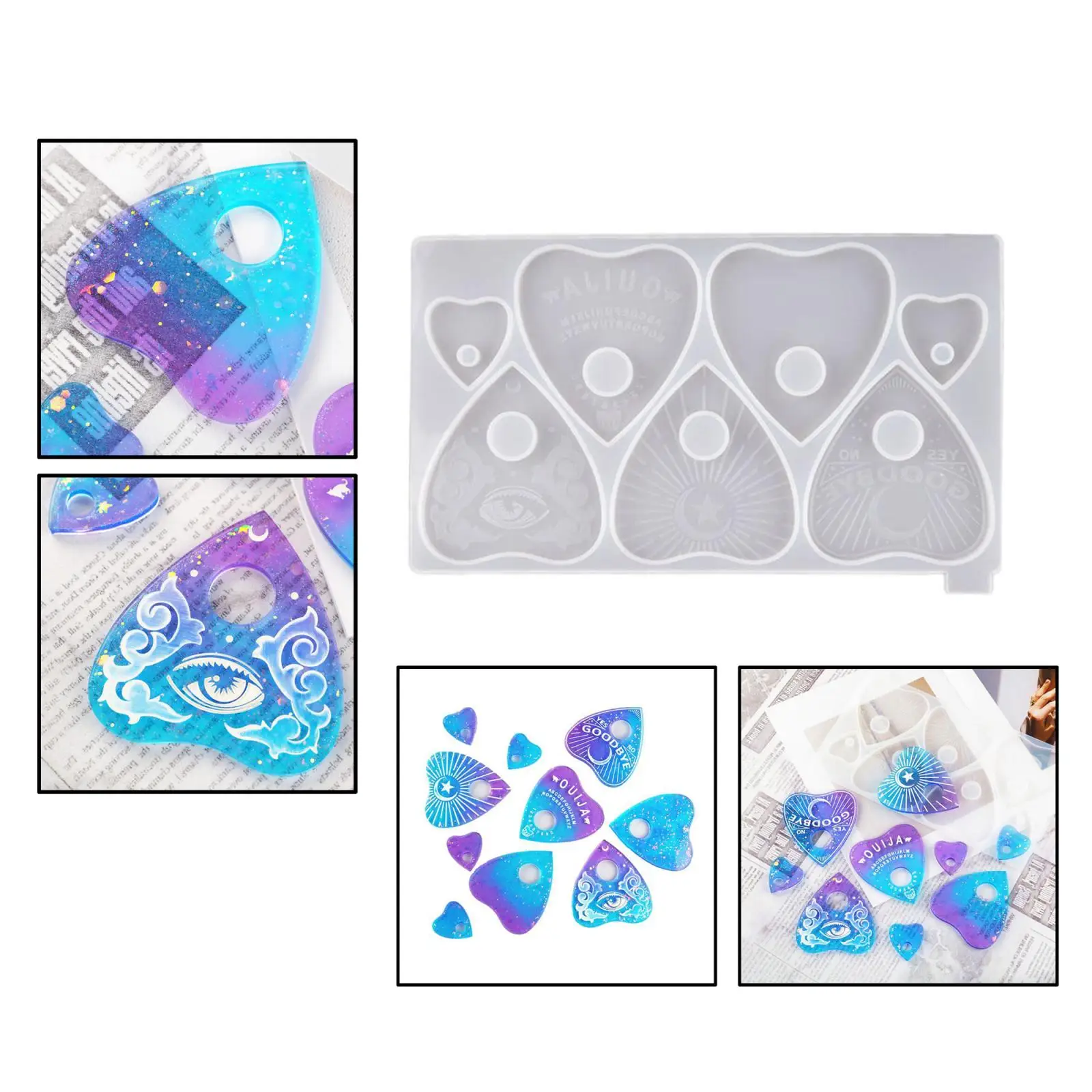 Silicone Mold Ouija Board Resin Jewelry Pendant Mould DIY Making Craft Handmade