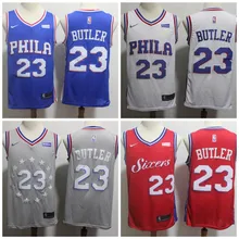 Сшитые футболки в стиле Филадельфии Jimmy Butler 23 Бен Симмонс Джоэль эмбиид Аллен Айверсон Markelle Fultz Julius Erving для мужчин 1