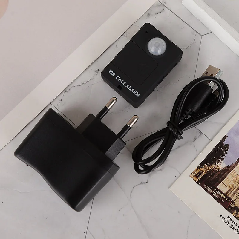 Мини PIR датчик оповещения беспроводной инфракрасный, gsm сигнализация монитор детектор движения обнаружения Дома Противоугонная система с адаптером ЕС