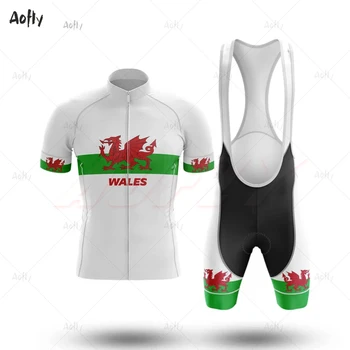 

New UK Pro Cycling Clothing Summer Uniform Cycling Jersey Shirt Men Short Sleeve Team Sport Bicycle Wear MTB Bike bib Jersey set