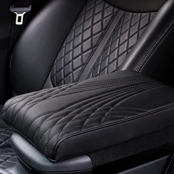 

Car Armrest Pad Cover Universal Center Console Wave Embroider Auto Seat Armrests Box Protection Cushion Hand Supports