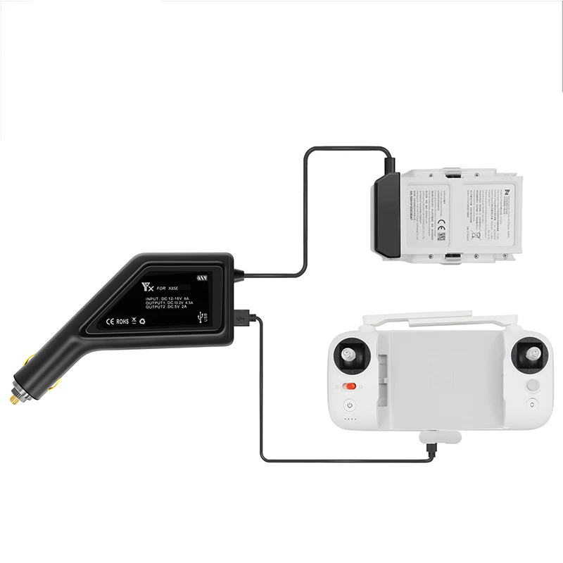  Car Charger Battery Controller Outdoor Fast Car USB Port Charging Same Time Adapter Connector for X