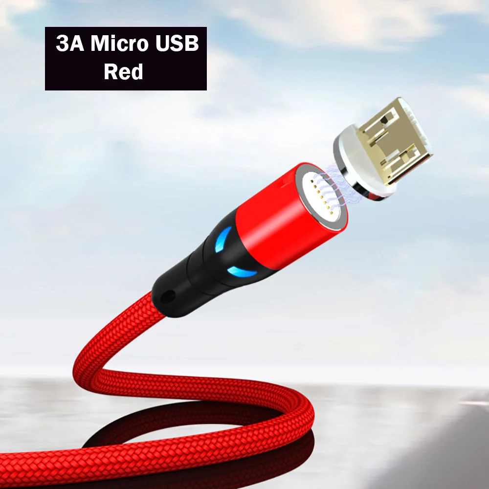 5А магнитное зарядное устройство USB type-C кабель для huawei P30 P20 Pro mate 20 10 Honor 20 магнит type-C шнур для быстрой зарядки телефона кабель - Цвет: For Micro Red