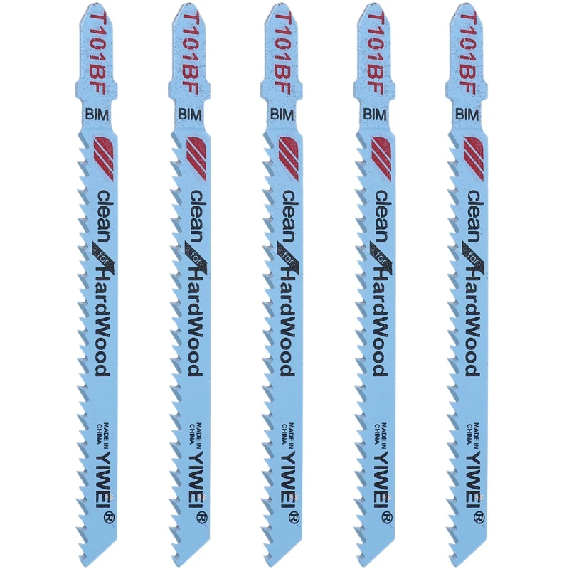 

5Pcs T101BF T-Shank Jigsaw Blades Cutting Tool For Hardwood Cutting Saw Blades