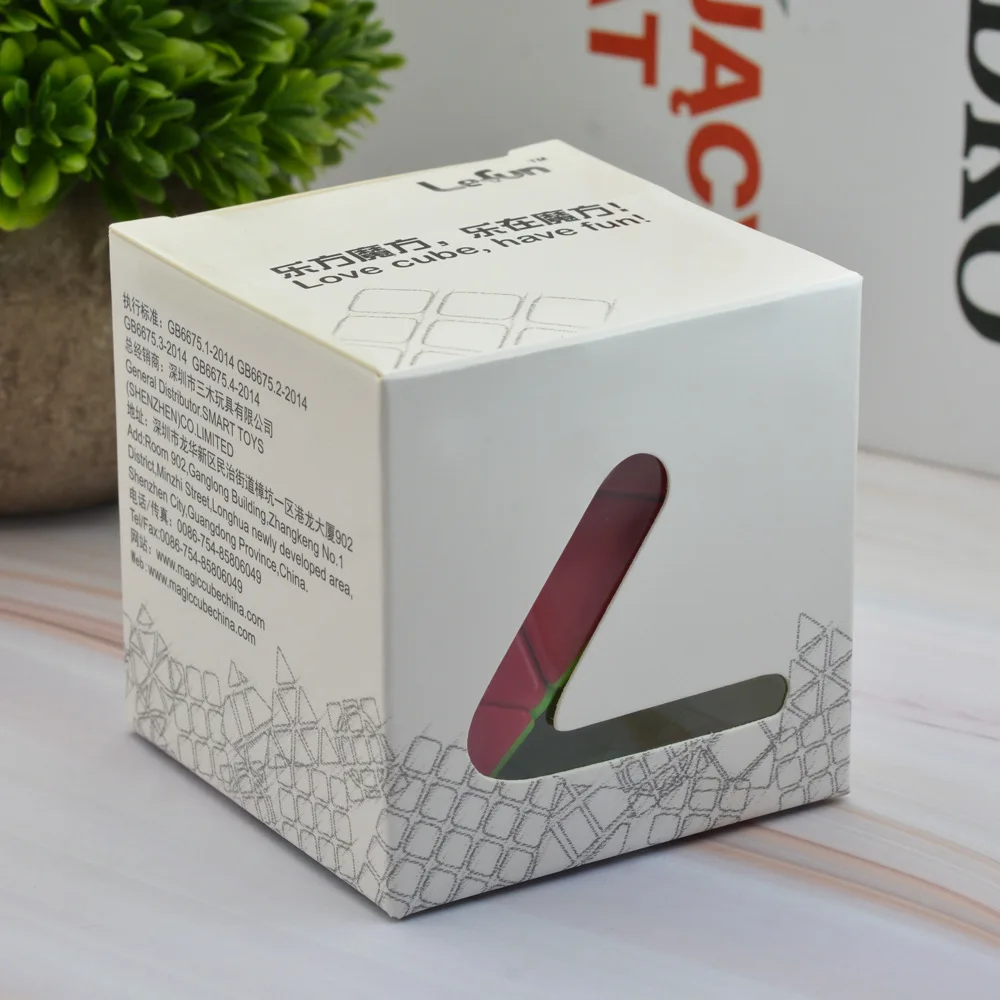 LeFun 3x3 Пирамида без наклеек Волшебные кубики головоломка твист Игрушка скорость ультра-Гладкий Профессиональный LeFang 3x3