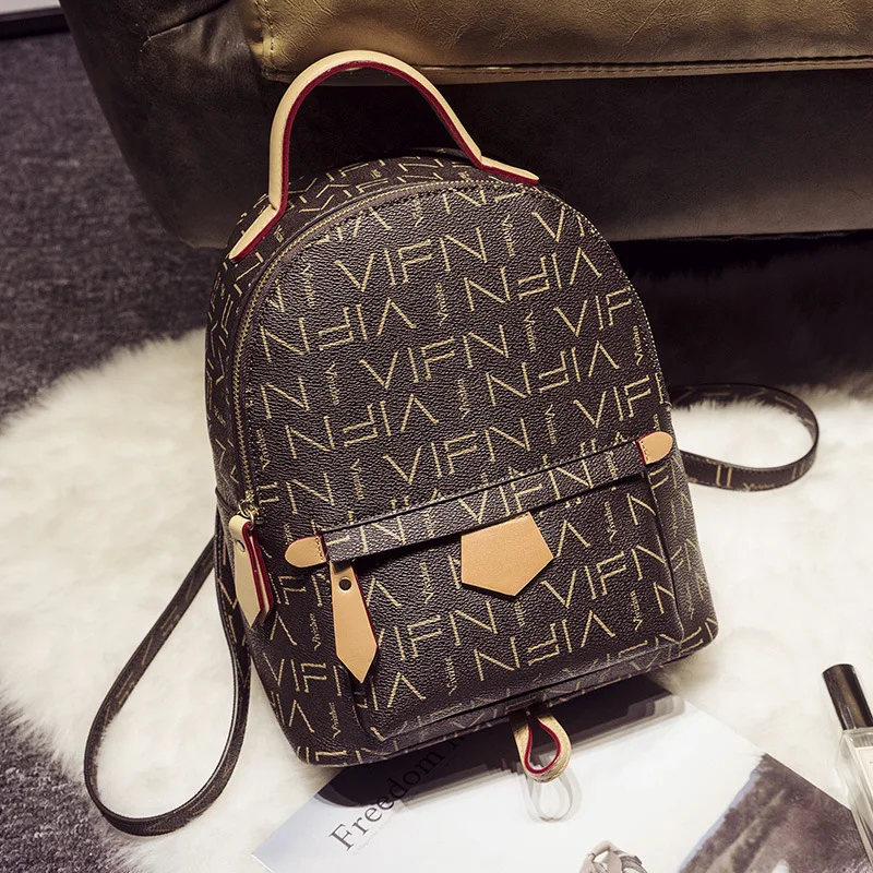 

Backpack 2019 New Style Printed Letter Large-capacity Backpack Simple Shoulder Bag Fashion Waterproof Handbag Bag