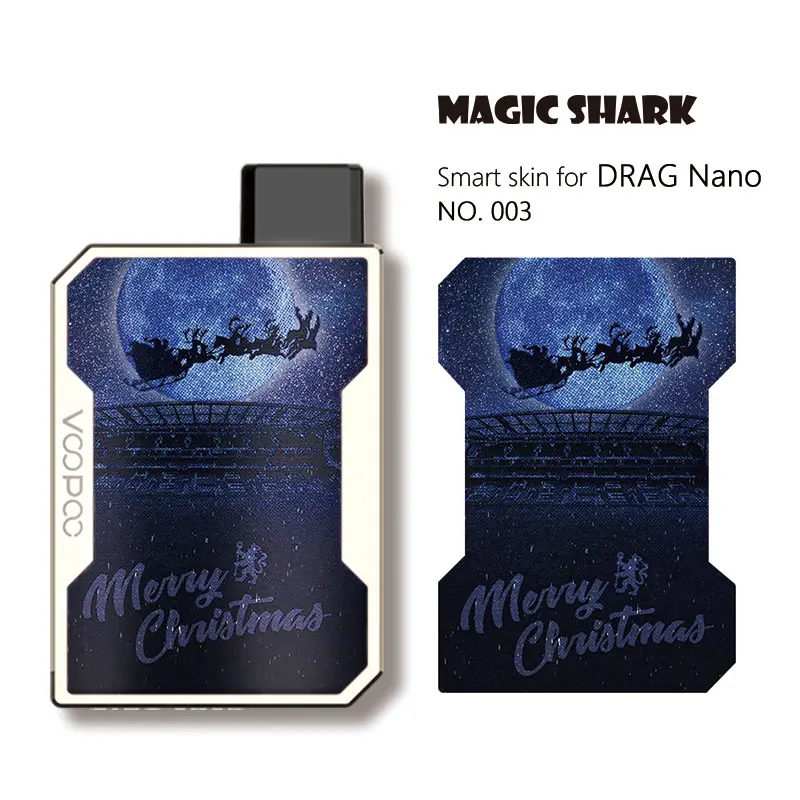 Magic Shark PVC 2.5D Iron Man Butterfly Captain American Sexy Woman Wtaerproof Case Sticker Skin for Voopoo Drag Nano 001-017