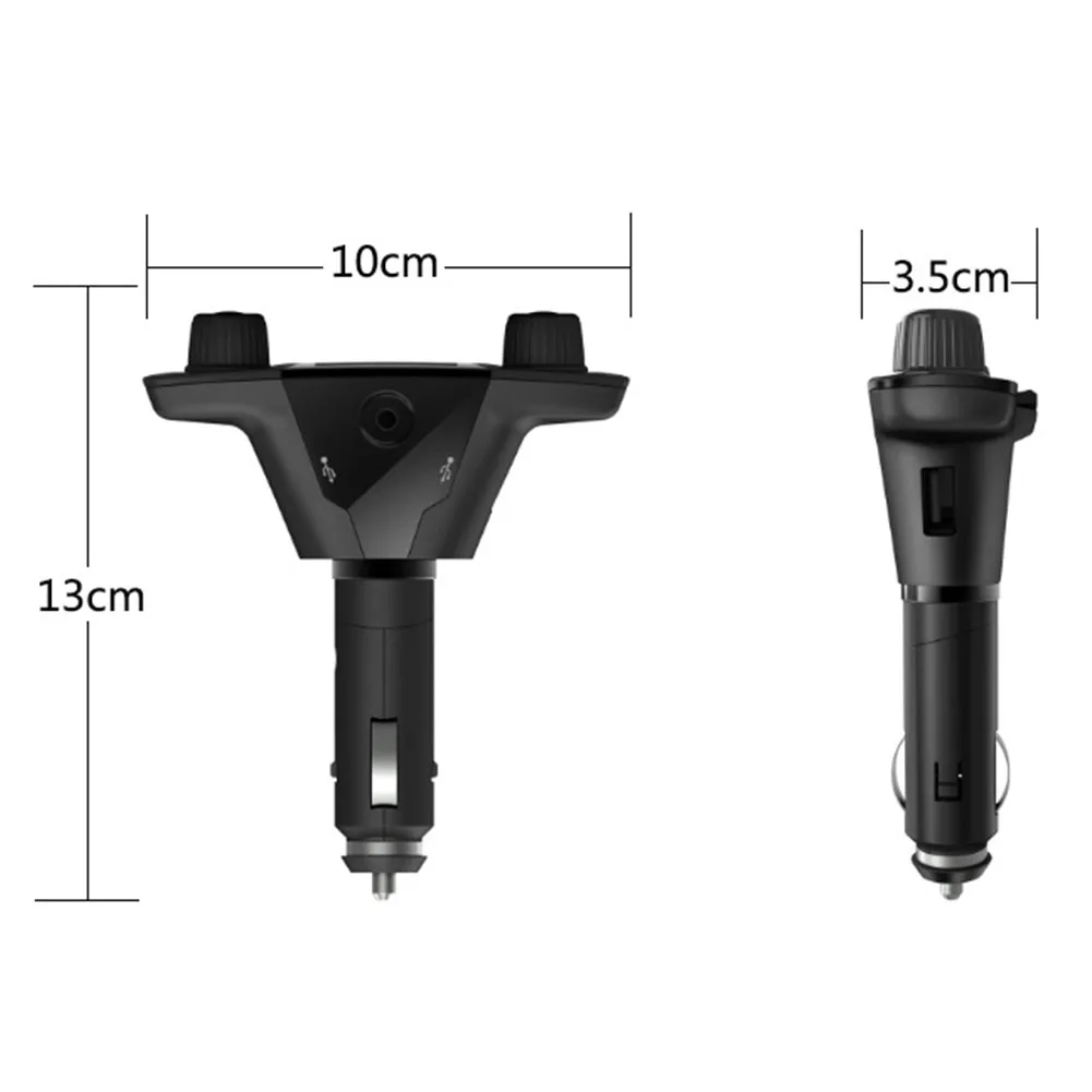 Двойной USB аудио автомобильный модулятор громкой связи зарядное устройство с поддержкой Bluetooth fm-передатчик комплект смарт-зарядка MP3-плеер