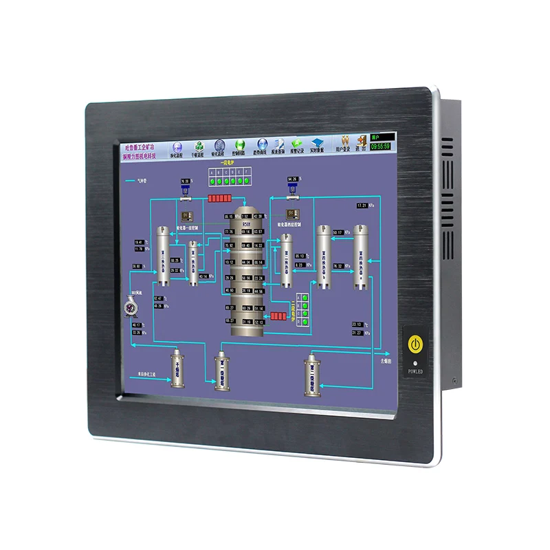 1" i5-4300U ЦП безвентиляторный мини ПК 2 тернет порта ПК светодиодный дисплей 4* USB промышленный ПК