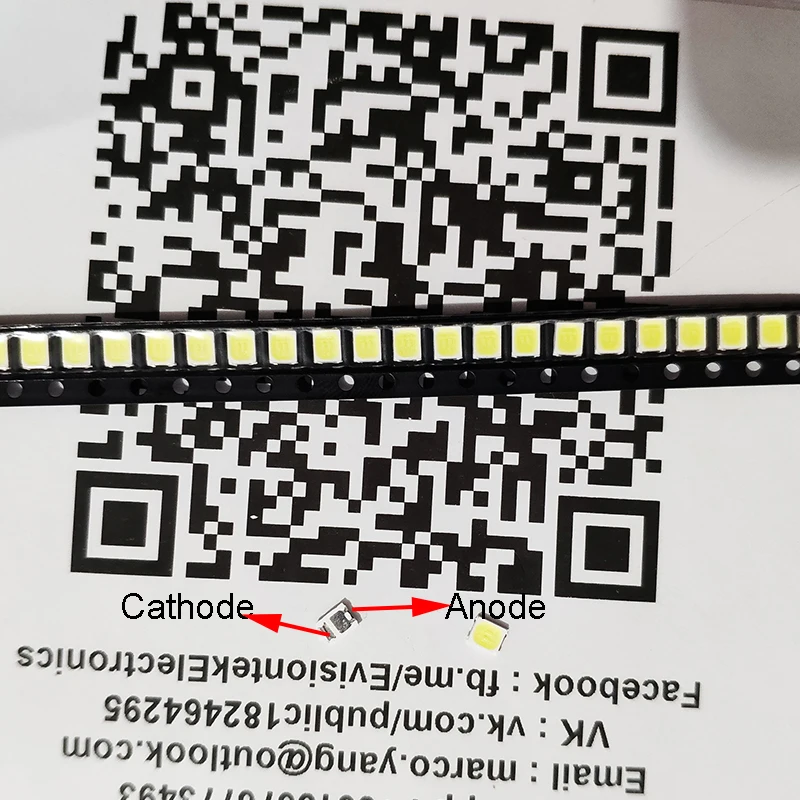 100 шт. ТВ Телевизор с подсветкой светодиодный 3030 SMD 3528 3535 7030 5630 высокая мощность холодный белый диод ТВ ПОДСВЕТКА супер яркий - Цвет: 3528 1W Anode