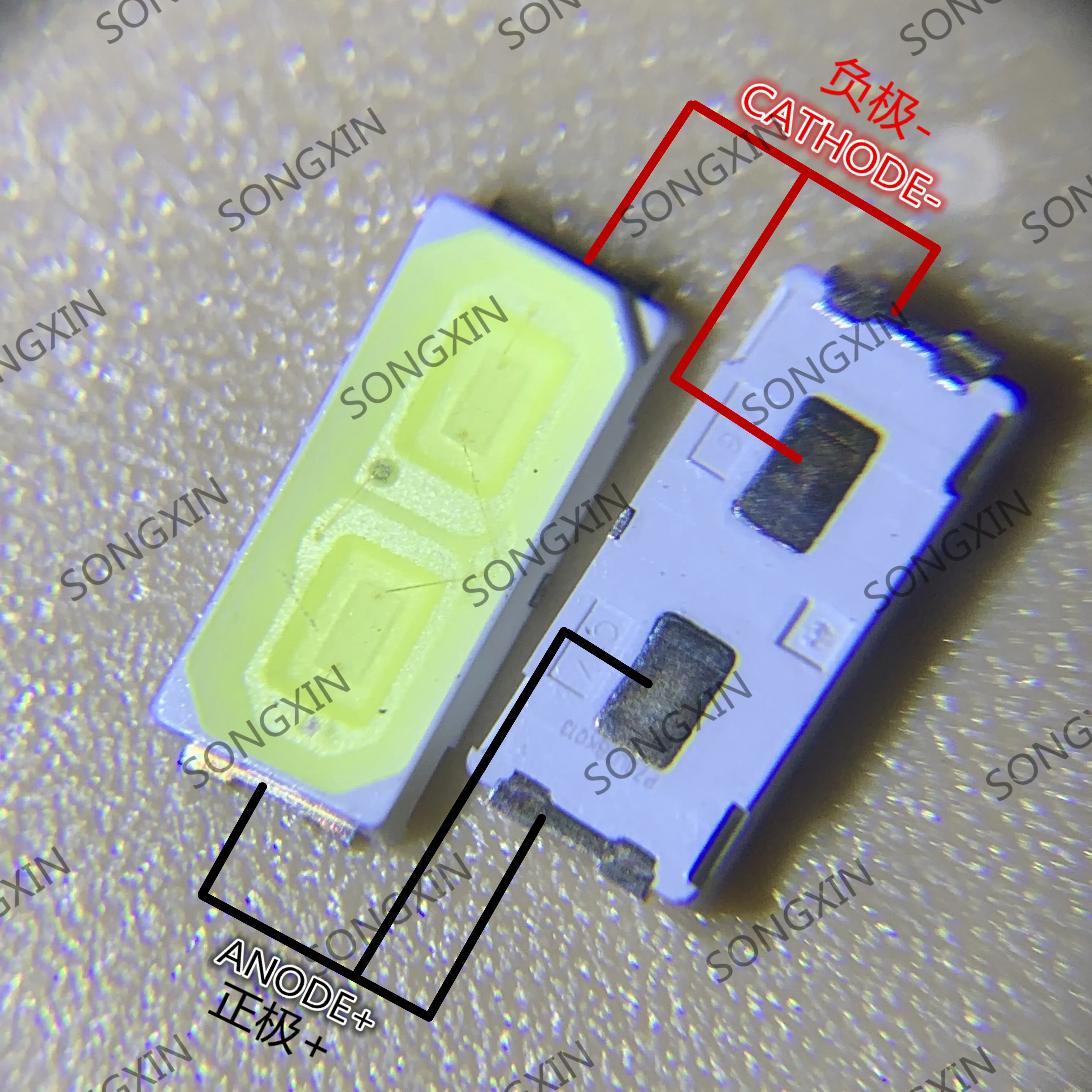 50 шт. для LG 7030 SMD светодиодный Диод высокой мощности холодный белый 110лм 6 в ТВ