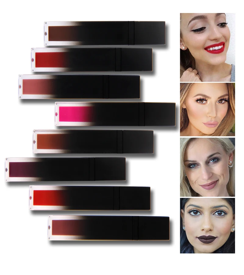 No Brand 6 Color Waterproof Matte Liquid Lipstick Wholesale Private Label Vegan Nude Matte Makeup  Lipstick