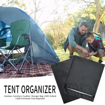 

Oxford Cloth Tent Storage Bag Folding Dust-proof Waterproof Portable Furniture Dust Cover Christmas Tree Black Organizer