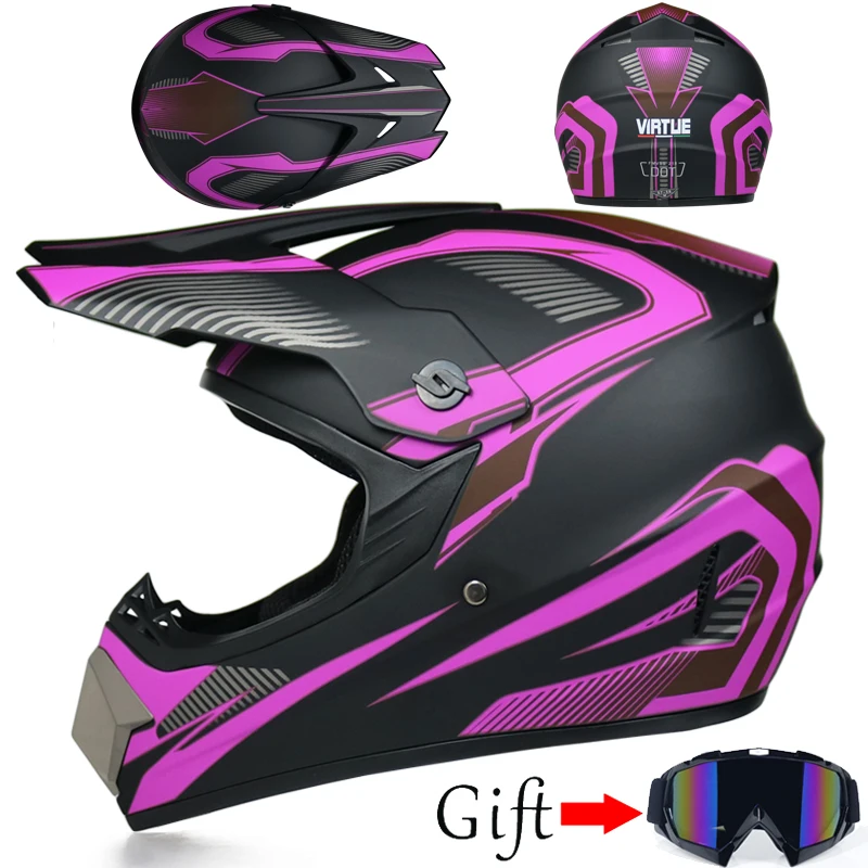 Топ ABS мотоциклетный шлем DH мотоциклетный гоночный шлем внедорожный горный шлем подходит для детей с Goggle - Цвет: 17