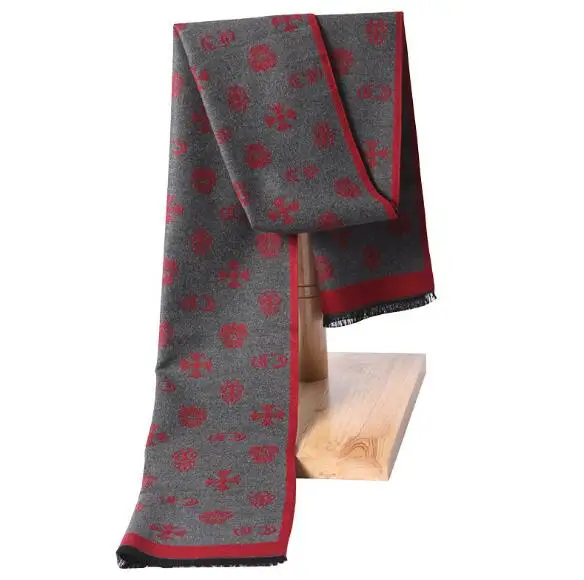 

Autumn and winter new British style men's business imitation cashmere scarf multi-function thick warm fashion double-sided scarf