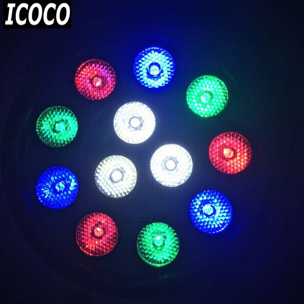 ICOCO 12*1 Вт Светодиодный плоский пластиковый RGB светодиодный сценический светильник 4 Управление модельное освещение для вечерние бар KTV Flash Deal для США/ЕС/Австралии/Великобритании Plug