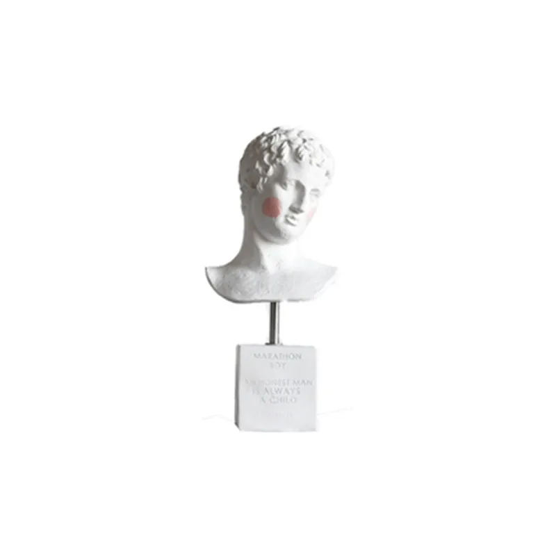  Simple Modern David Greek Blush Face Bat Eye Mask Statue Character Decoration Study Bedroom Fun Sof - 4000185911302