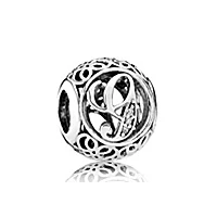 PDB ZZ 56 925 Sterling Silver Bracelet Charm Bracelet 925 silver 26 letters original Charm Beads - Цвет камня: G