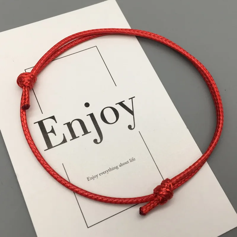 Simple Handmade Anklets Adjustable Rope Lucky Ankle bracelet Foot Accessories for Girl Women silver anklet bracelet ankle chains beads anklet fashion accessories