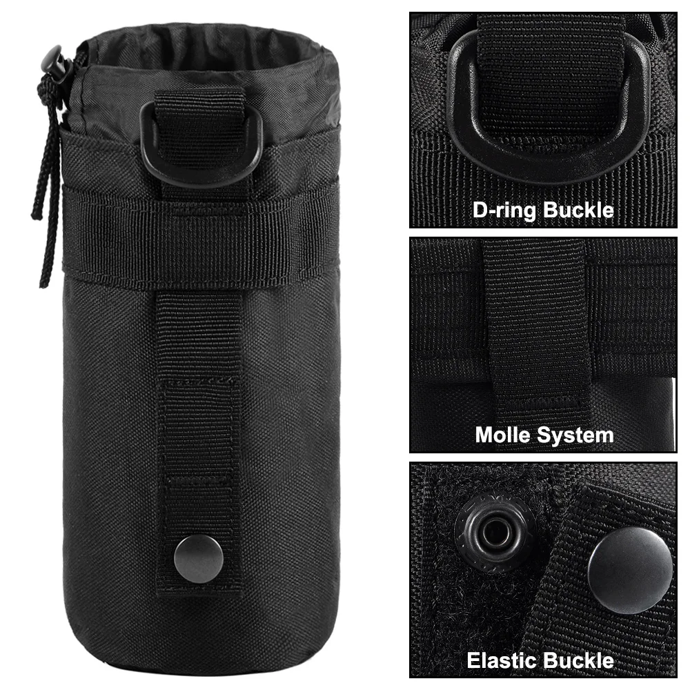  Tactical Water Bottle Bag Molle System Kettle Pouch Holder Hunting Camping Cycling Bottle Bag Draws - 32806306900