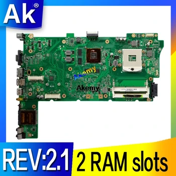 

Akemy Original Laptop Motherboard for ASUS N73JG N73JQ N73JF REV:2.1 60-NZYMB1100-C14 Mainboard 2 RAM slots 100% tested