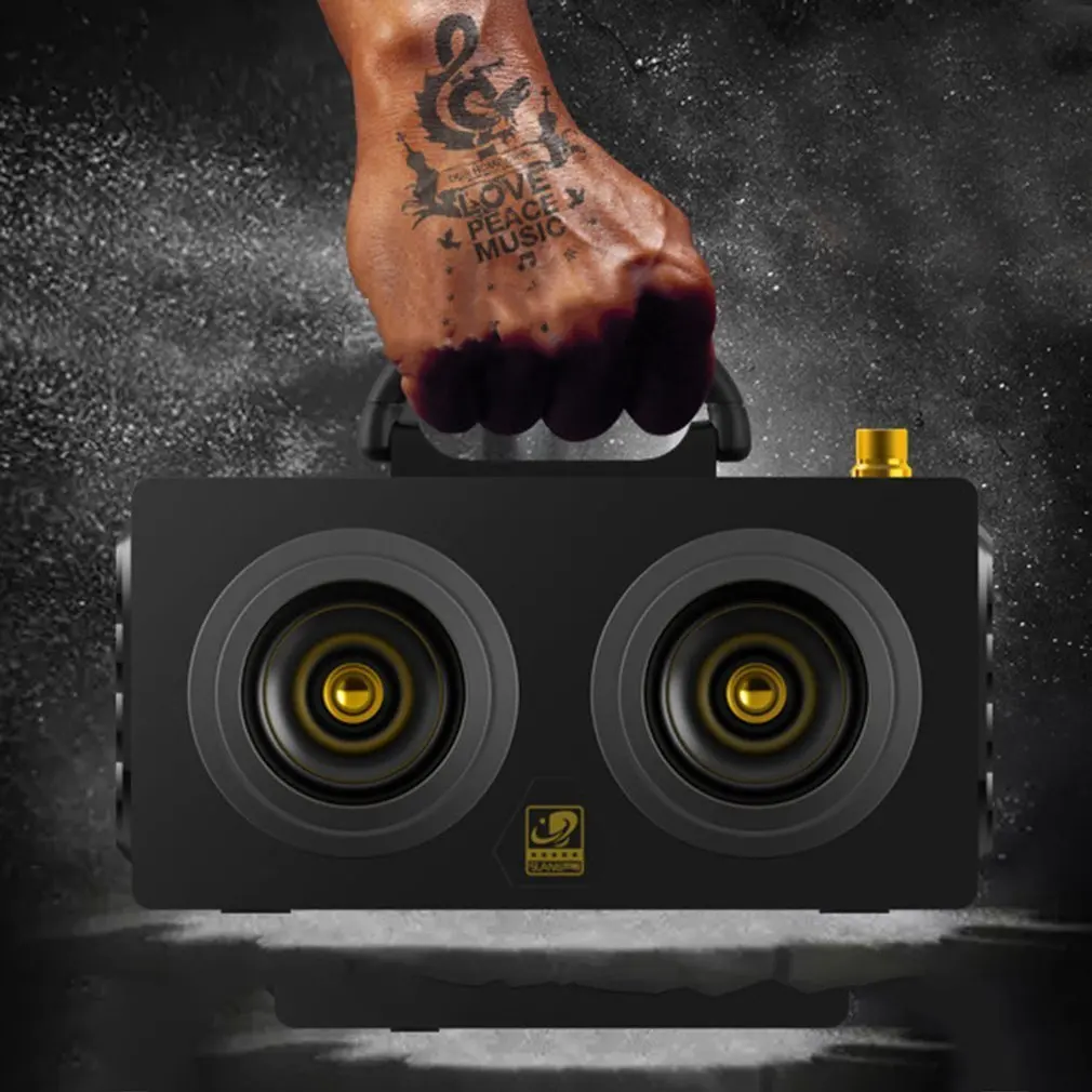Stylish M8 Portable Hand Carry Wireless Bluetooth Stereo Bass High Power Car Outdoor Music Dual Speaker Loudspeaker for Gift