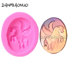 DANMIAONUO A1103016 Winged Pegasus Mold Maker Baking Accessories And Cake Decorating Kuchen Dekoration Sugar Lace Mat Silicone