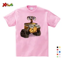 Модные анимация робот милые стены E футболка Модная хлопковая брендовая футболка для детей Новая высококачественная летняя футболка для маленьких мальчиков От 3 до 9 лет