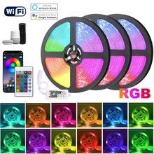 

LED Strip Light RGB5050 Strip Tape Smart Alexa WIFI Bluetooth 24keys Control TV BackLight Neon Light for Room Decor Music lights