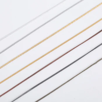 

5m/ Lot Width 1.3 / 1.6 / 2.5 mm Oval Alloy Necklace Encryption Chain DIY Jewelry Necklace Accessories