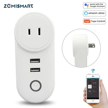 

Smart WiFi Power Plug Outlet Socket with USB For Japan Tuya App Control Timer Function Work with Alexa Google Home assistant