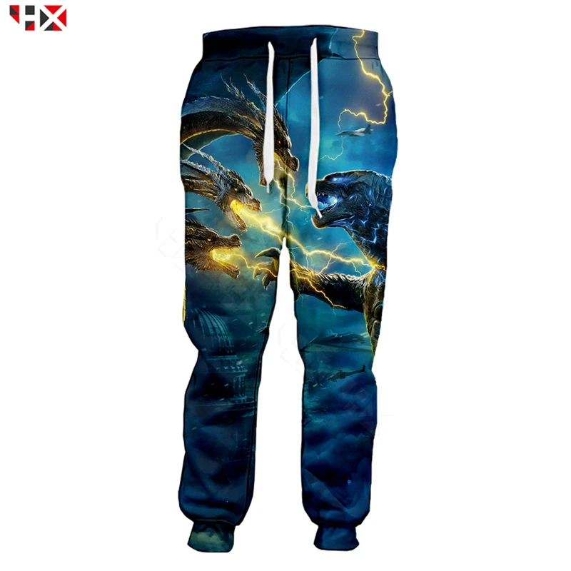 

Movie Godzilla: King of The Monster Trousers 3D Print Men Women Godzilla Casual Sweatpants Hip Hop Streetwear Jogging Pants S468