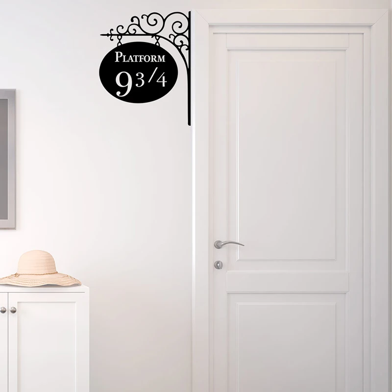 Harry Movie Magic Platform 9-3/4 Vinyl Wall Stickers Removable Hollow Out Wallpaper For Kids Rooms Home Mural Potter Decoration Harry Movie Magic Platform 9-3/4 Vinyl Wall Stickers Removable Hollow Out Wallpaper For Kids Rooms Home Mural Potter Decoration
