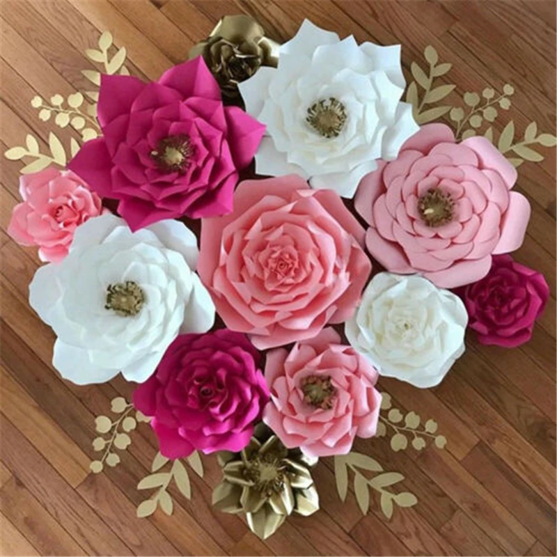 

1PC 20cm DIY Paper Flowers Backdrop Decoration Artificial Flowers Wedding Favors Birthday Party Home Decoration
