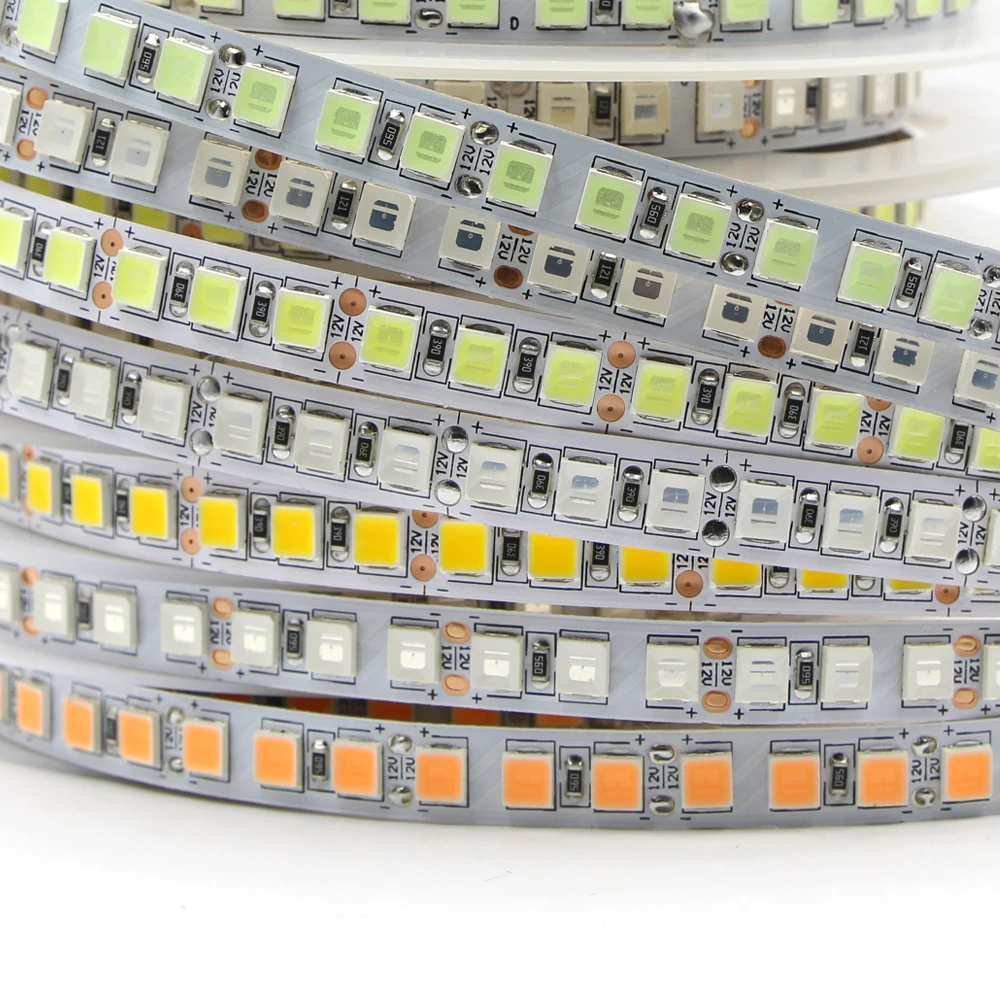 SMD 5054 Светодиодная лента 5 м 600 светодиодов/5 гибкая 12 В яркая чем 5050 3528 белый/теплый