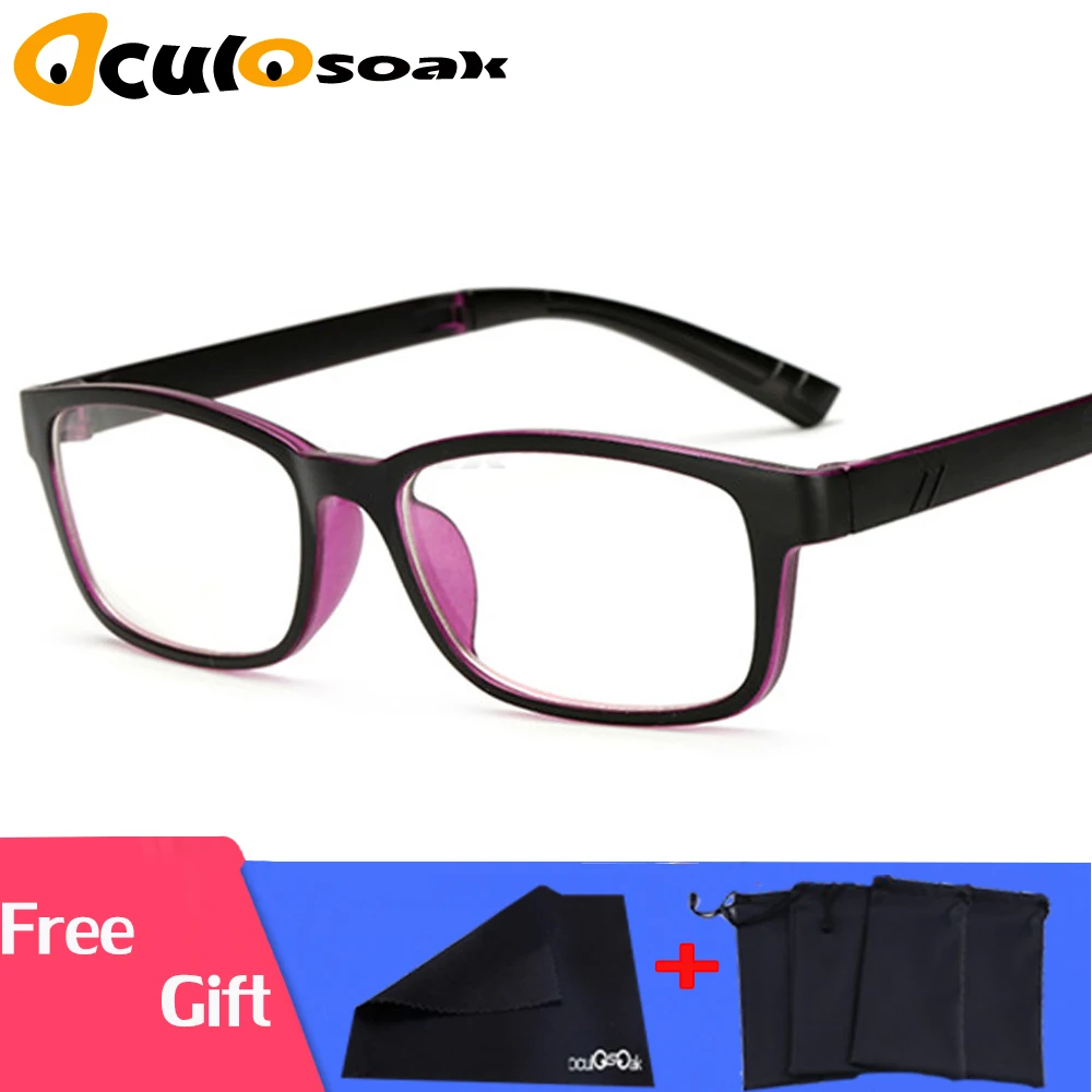 

Retro Rectangle Eyeglasses Optical Frames Clear Lens Black Blue Glasses Leopard Square Eyewear Spectacle Frames For Women Men