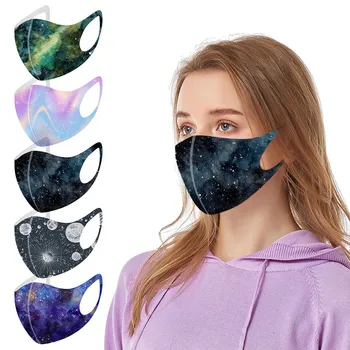 

5PCS Face Mask Mascarilla Mascarar For Skin Care Reusable Colorful Fabric Face Stylish Fashionable Neutral Washable Mask