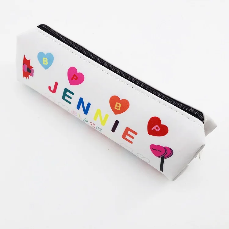 JENNIE Kpop bag BLACKPINK PU Pencil Case Storage Organizer Pen Bag Fans Stationery Gifts - Color: JENNIE