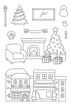 

winter Transparent Clear stamp and cutting dies DIY Silicone Seals Scrapbooking / Card Making/Photo Album Decoration