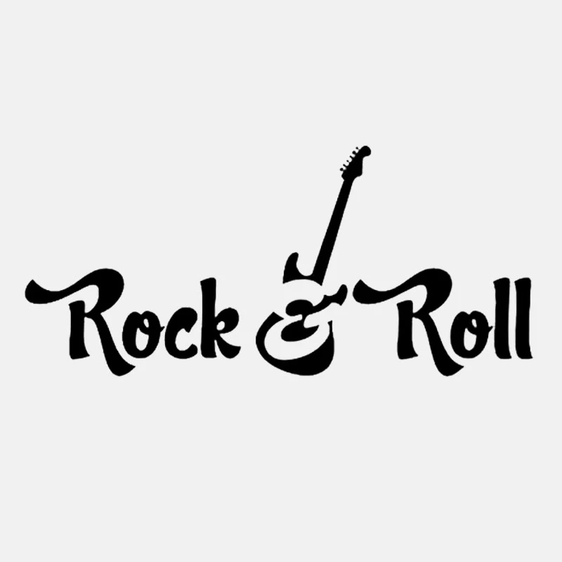 Индивидуальные автомобильные наклейки Dawasaru Rock Roll водонепроницаемые гитара