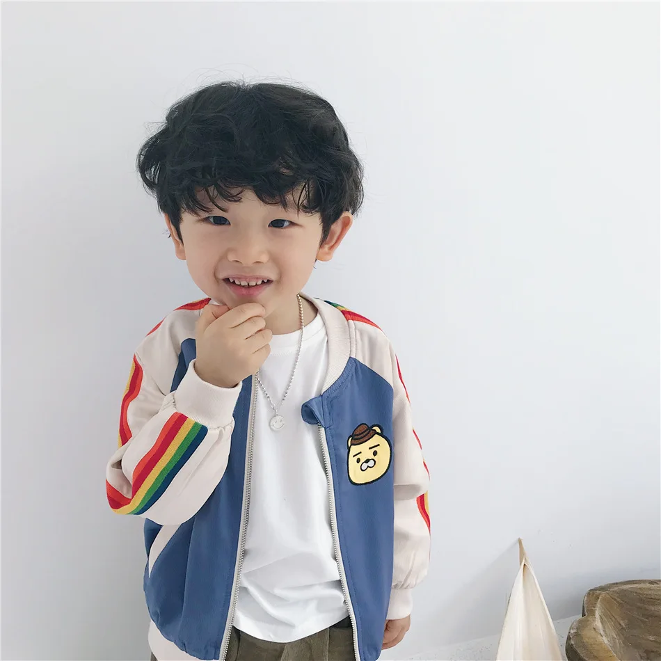 Tonytaobaby/осенне-зимняя одежда новая детская одежда пальто с рисунком радуги куртка для малышей пальто для девочек куртки для мальчиков