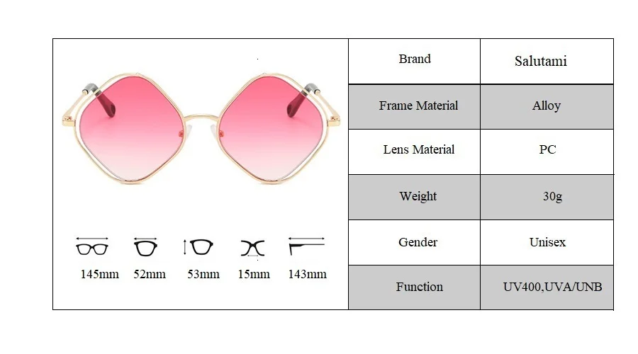 Уникальные Квадратные Солнцезащитные очки в оправе из сплава для женщин, новые брендовые розовые солнцезащитные очки с ромбовидным градиентом, Женские винтажные солнцезащитные очки "кошачий глаз"